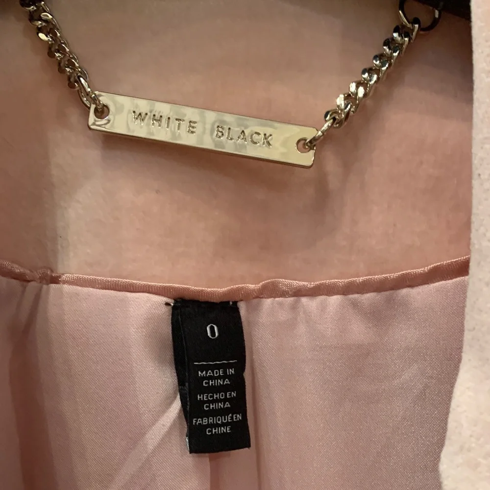NWT White House Black Market Blush Velvet Holiday Double-Breasted Blazer 0 - Picture 2 of 11